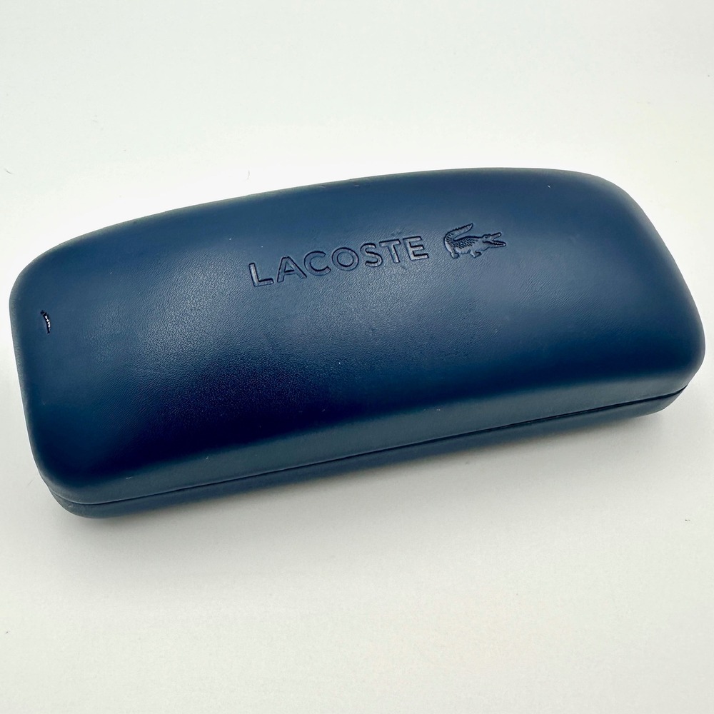 Lacoste Glasses Case Hard Clam Shell Sunglasses Spectacles Authentic Blue